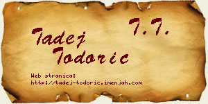 Tadej Todorić vizit kartica